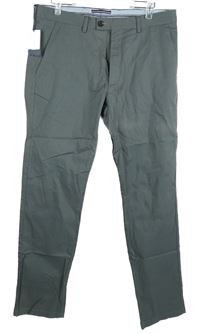 Nové - Pánské šedé plátěné chino kalhoty T. M. Lewin vel. 36R