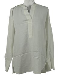 Dámská bílá vzorovaná polo halenka Opus 