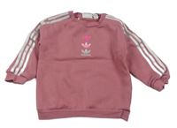 Růžová mikina s logem Adidas