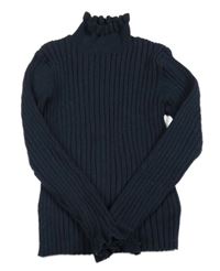 Tmavomodrý žebrovaný svetr Next