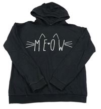 Černá mikina s nápisem a kapucí George