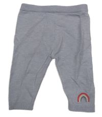 Světlemodré pletené kalhoty s duhou Nutmeg