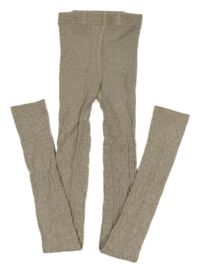 Světlebéžové punčochové legíny H&M