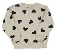 Béžová mikina se srdíčky F&F