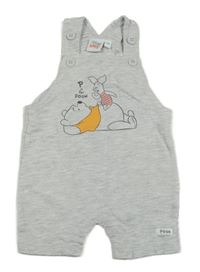 Šedé teplákové laclové kraťasy s Medvídkem Pú