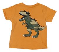 Oranžové tričko s dinosaurem C&A
