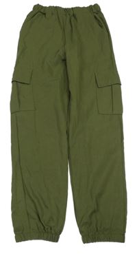 Khaki cargo lehké kalhoty Shein
