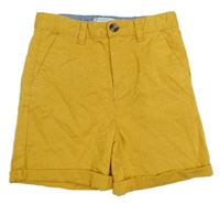 Hořčicové plátěné chino kraťasy Primark