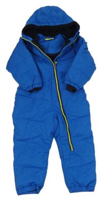 Modrá šusťáková zimní funkční kombinéza s kapucí Kiltec