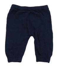 Tmavomodré pletené tepláky Nutmeg