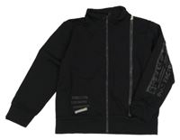 Černá sportovní propínací mikina se zipy