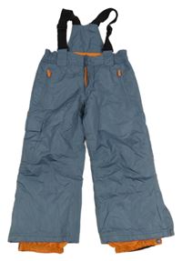 Tmavošedé šusťákové oteplovačky s kšandami C&A