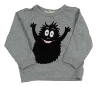 Šedá melírovaná mikina s příšerkou H&M