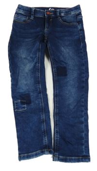 Tmavomodré teplákové rifle se záplatami  S. Oliver