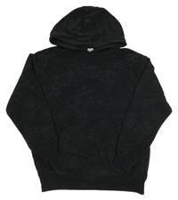 Černá vzorovaná mikina s kapucí H&M