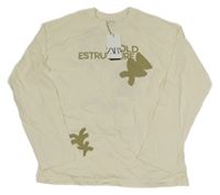 Nové - Smetanové triko s nápisem Zara