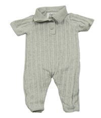 Šedý pletený overal s límečkem F&F