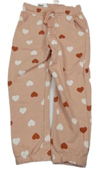 Nové - Světlerůžové tepláky se srdíčky Lupilu