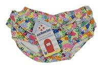 Nové - Barevné květované plenkové plavkové kalhotky s volánky Jojo Maman Bébé