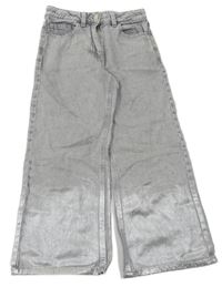 Šedé wide leg rifle s třpytkami Next