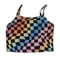 Barevně kostkovaný crop top Shein 
