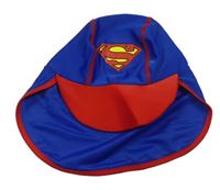 Tmavomodro-červená UV kšiltovka se Supermanem 