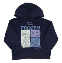 Tmavomodrá mikina s Frozen a kapucí Disney