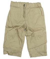 Béžové plátěné capri kalhoty Mothercare