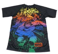 Černé sportovní tričko s hrdiny zn. Marvel