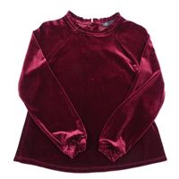 Červená sametová mikina M&S