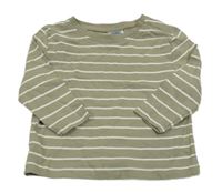 Světlekhaki-bílé pruhované triko Impidimpi