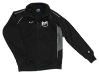 Černo-šedá propínací fotbalová mikina Jako