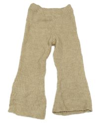 Béžové pletené flare kalhoty LC Waikiki