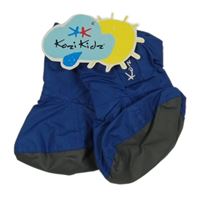 Nové - Tmavomodro-šedé nepromokavé šusťákové capáčky Kozi Kidz 
