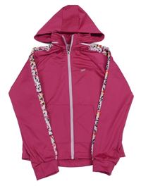 Růžová propínací sportovní mikina s ukrývací kapucí Primark