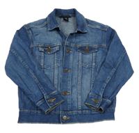 Modrá tepláková riflová bunda Denim