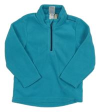 Azurová funkční fleecová mikina Decathlon