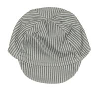 Šedo-bílá proužkovaná kšiltovka 