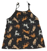 Antracitový top se zvířátky H&M