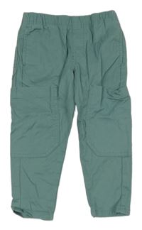 Zelenošedé plátěné cargo kalhoty Dunnes