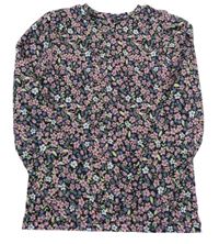 Černá květovaná halenka Dunnes