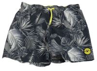 Antracitové plážové kraťasy s listy H&M