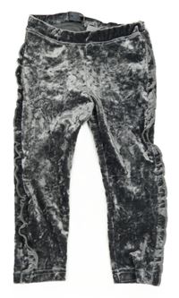 Stříbrné sametové legíny s volánky Polarn O. Pyret