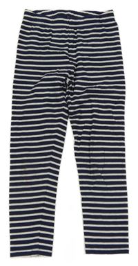 Tmavomodro-bílé pruhované legíny John Lewis