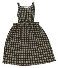 Černo-béžová kostkovaná laclová sukně George 