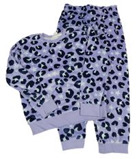 Levandulové plyšové pyžamo se vzorem M&S