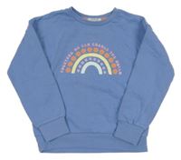 Modrá mikina s duhou Primark