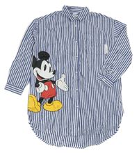 Modro-bílá pruhovaná halenková tunika s Mickeym Zara 