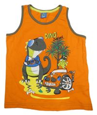 Oranžové tílko s dinosaury Kiki&Koko