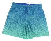 Modro-zelené vzorované plážové kraťasy H&M